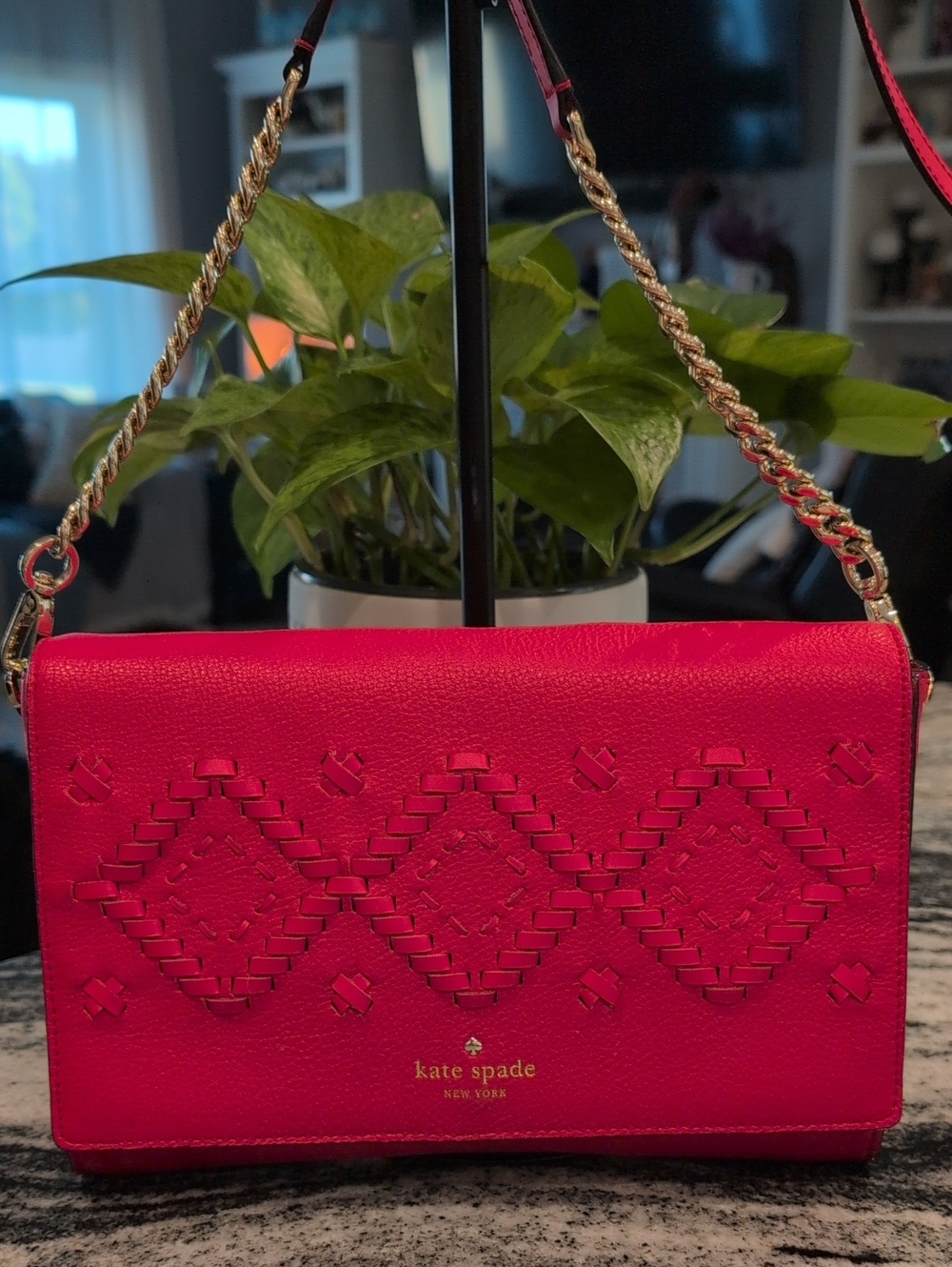 kate spade Woven Leather Crossbody Bag